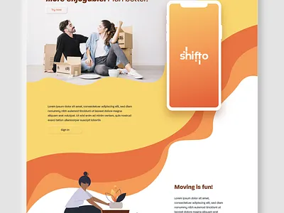 DailyUI 003 adobe xd colorful dailyui design ipad landing landingpage orange ui ux warm