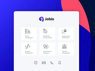 Jobin - Icons business icons color icon communication development icons engineering food food icons icon icon design iconset job job board job listing jobs marketing mathematics natural icons project management