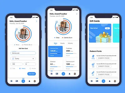 Fitness Activity App ios app design ui ux