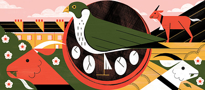 Nature in Lock Down - Waitrose Magazine colour design editoral editorial editorial illustration environment illustration nature nature illustration print