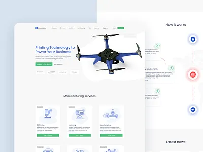Summer Eden 3D Printing Main Page 3d design dribbble illustration product ui ux visualization web web design