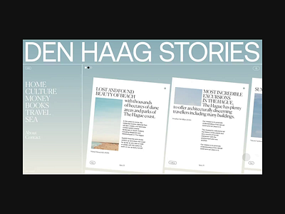 Den Haag Stories animation black fashion interaction minimal netherlands swiss typography ui ux website website design