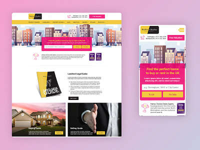 Henley Charles website design desktop design estate agent estate agent design mobile design web design agency website design