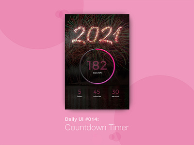 Daily UI #014: Countdown Timer 100 days challenge 100 days of ui 100daychallenge countdowntimer daily challenge dailyui design challenge happy learning learning is fun ui ui challenge uiux