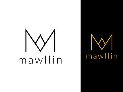 Mawllin logo branding jewellery logo vector