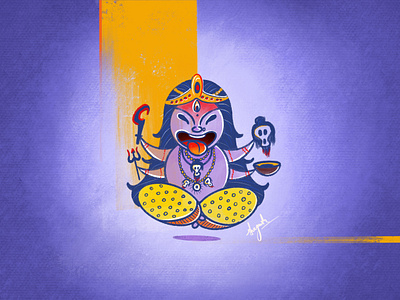 Kali Maa illustration art cartoon render character art character design character design in illustrator cute hindu goddess digital art goddess kali godess illustration illustrations goddess kali shreyanshsaurabhart