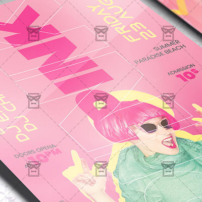 Pink Affair - Flyer PSD Template pink psd