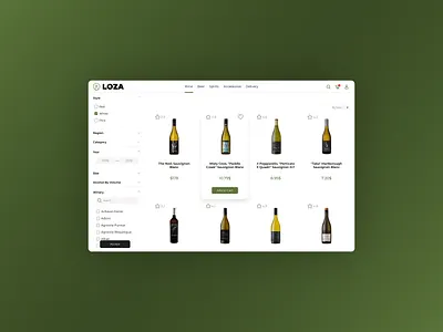 [1/2] Wine Store e commerce figma ux