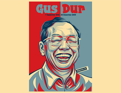 Gus Dur coreldraw design graphicdesign hopestyle hopestyle illustration indonesia indonesian lineart photomanipulation portrait vector