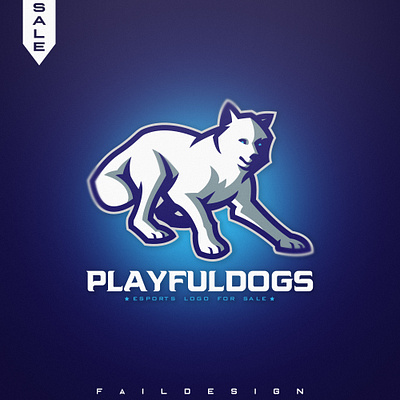 Playfuldogs Esports Logo For Sale design dog logo esports esports logo esportslogo illustration logotype mascot dog mascotlogo vector