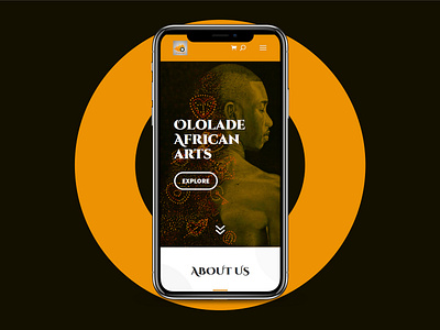 Mobile View Of Ololade Arts' Website adobe photoshop adobe xd figma mobile responsive reactjs uiux webdesign website website design