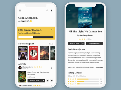 Gooreads Redesign book emoji goodreads ios iphone x mobile reading