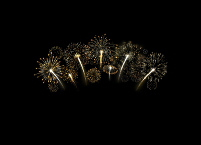 Golden fireworks vector illustration celebration fireworks vector