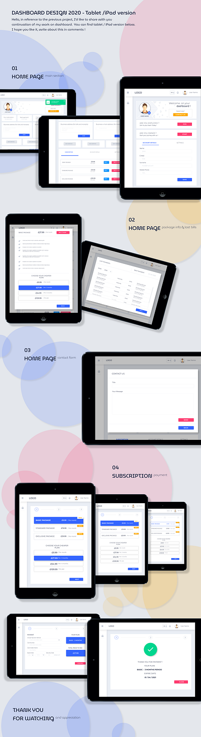 Dashboard Design 2020 - tablet / iPad version adobe xd angular ui dashboard design design ipad mockup photoshop tablet ui ux