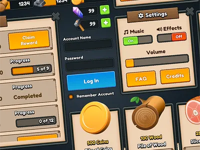 Simple Fantasy UI asset assetstore fantasy game mobile simple ui unity