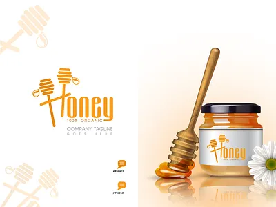 HONEY LOGO app branding graphic design icon illustration logo minimal typography vector