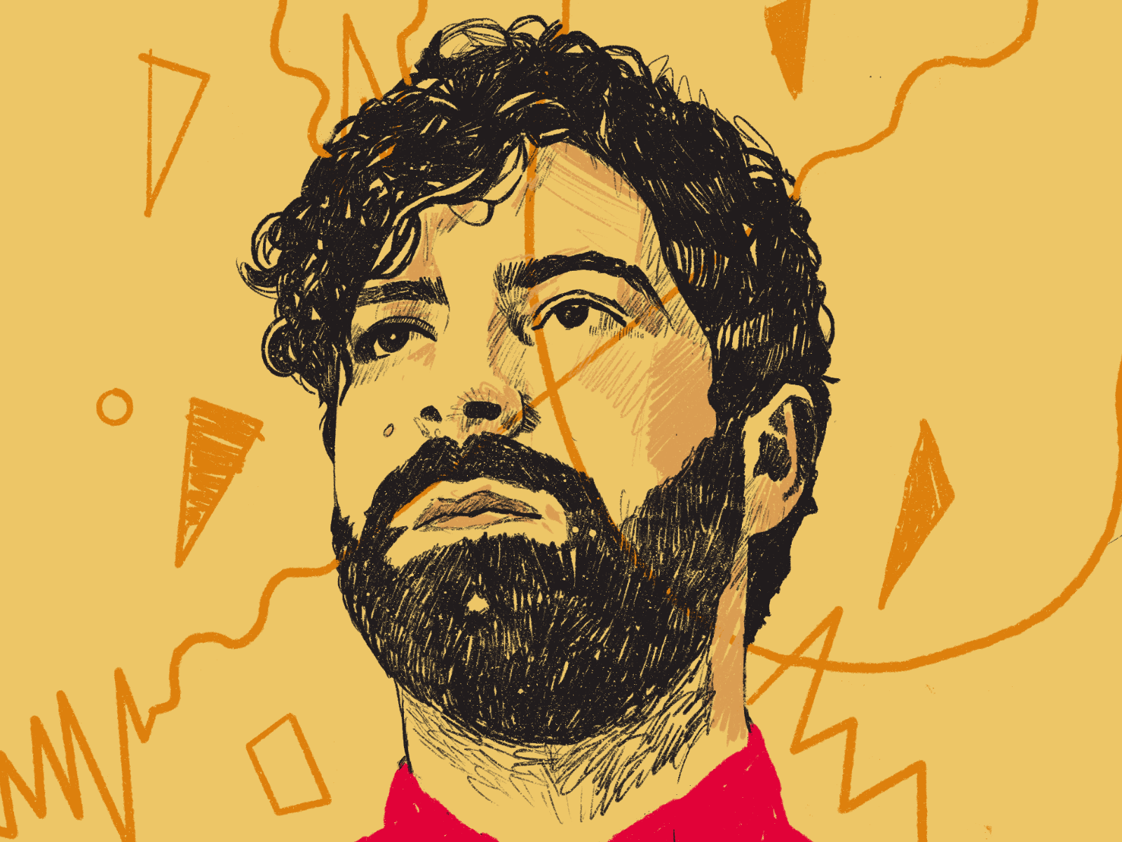 Yannis from Foals 2d character editorial flat illustration illustrator people portrait portrait art portrait illustration portraits rockstar vector