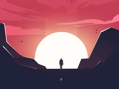 Sunset adventures adventures colors drawing orange red sunset sunsets