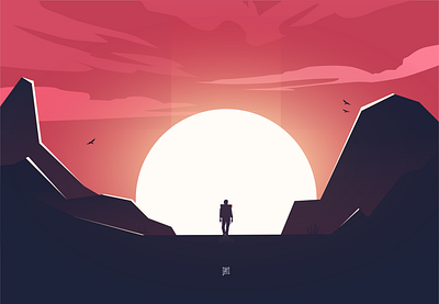 Sunset adventures adventures colors drawing orange red sunset sunsets