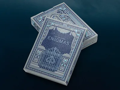 Enigmas books cards code gate key lighthouse owl playing cards shelf windmill