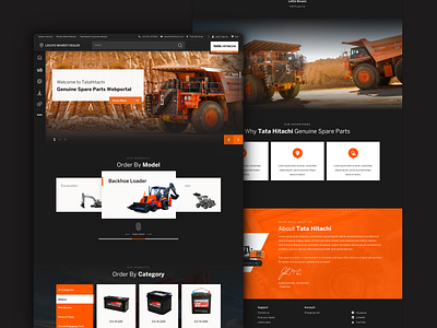 Tata Hitachi car dark mode dark theme dark ui equipment machines manufacturer