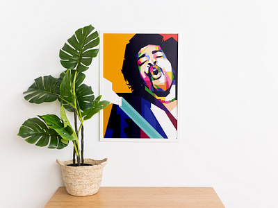 Jimi hendrix in wpap art background branding buy buyer buying color colorful design hendrix illustration jimi jimihendrix logo order portrait sale ui vector wpap