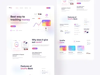 Banking Service Full Website 2020 new trend banking banking landing page banking website clean colorful finance finance app finance landing page finance website financial gradient online banking rakib ui ux wallet