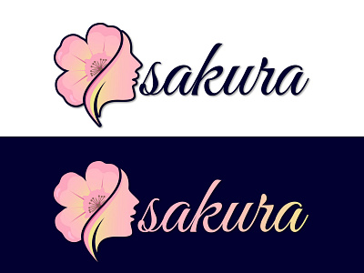 Sakura Logo Design branding cherry blossom cosmetic logo creativity design flat icon illustration illustrator logo minimal sakura vector women logo