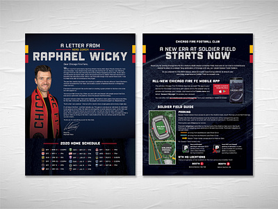 Season Ticket Holder Mailer Insert chicago chicago fire chicago fire fc chicago soccer chicago sports mailer mailers map print schedule soccer sport sports sports design wayfinding