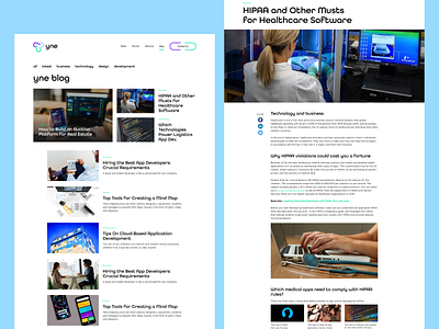 Blog page for yne article blog design dnipro figma news ui ux web web design website