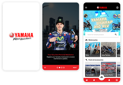 Yamaha Revs Your Heart ui design uiux