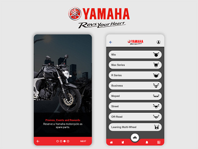 Yamaha Revs Your Heart ui design uiux
