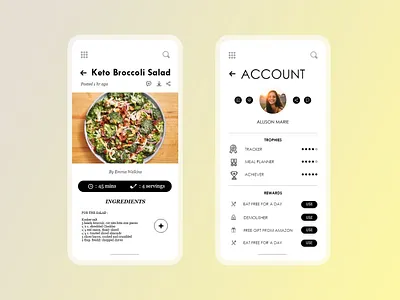 Nutrition Tracking App adobe xd app app design design dribbble figma food food app food app ui health health app mobile app mobile app design mobile ui nutrition nutrition app profile page ui ui design ux design