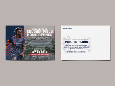 Chicago Fire Mailer Piece chicago chicago fire chicago fire fc chicago soccer chicago sports mail mailer postcard print sport design sports design