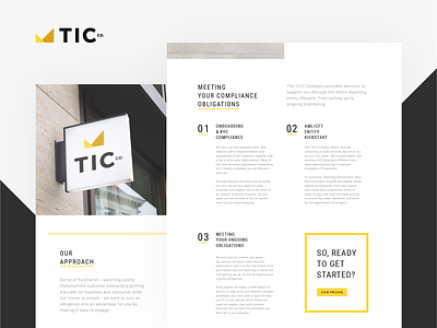 TICC Brochure Website branding brochure website clean design rebrand river river digital simple strategy ui ux web webdesign website yellow