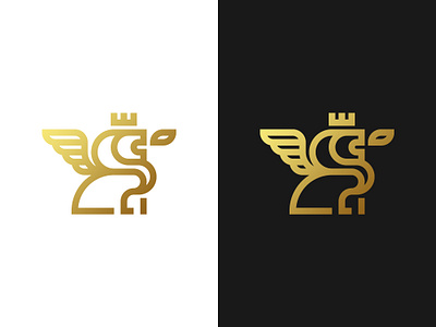 Winged Lion Logo abstract buy logo clean corporate crown financial gennady savinov logo design geometric investing law firm logo lion logo logo design majestic minimalistic minimalistic logo modern monogram pictogram symmetric winged