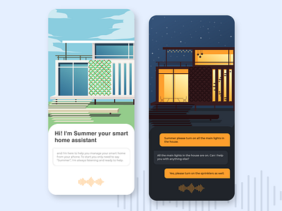 Smart Home Assistant design illustration ui vector