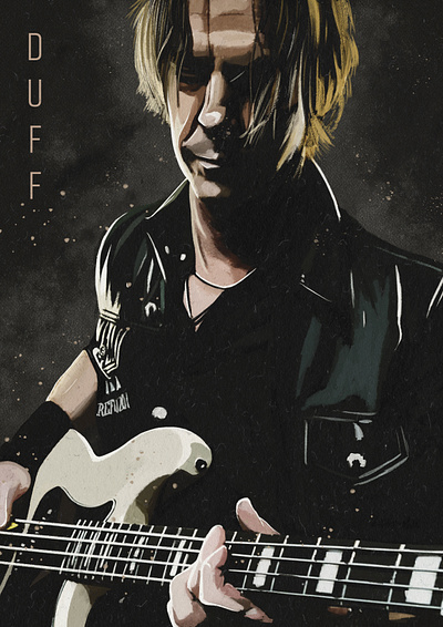 Tenderness art brazil design duff guns n roses illustration key visual painting poster rock rock and roll rock n roll