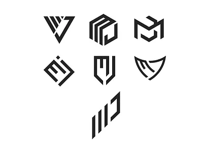 MJ Monogram Logo geomatric logos logo logo collection logodesign mj monogram