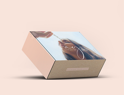 Nourish Care Mailer Box brand identity brandidentity branding branding design female mailer box mailers packaging packaging design ray shipping box shopify suscription model woman