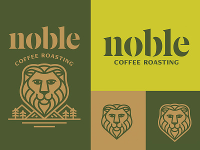 Noble Coffee Roasting Co Rebrand badge branding coffee coffee branding coffee fruit coffee packaging icon identity design lion logo seal