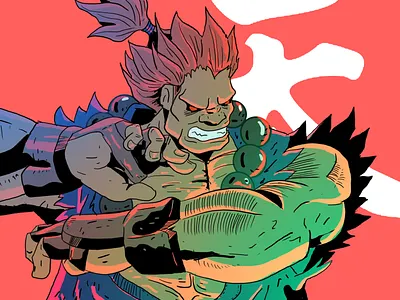 Akuma akuma animation design flat illustration muslim pakistan pakistani street fighter streetfighter vector