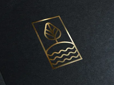 Lakeview Hall Mark clean flat flat design flat illustration gold gold foil illustration logo print print design ui vector