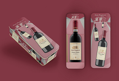 Santa Margherita Gifting packs branding illustration package design wine