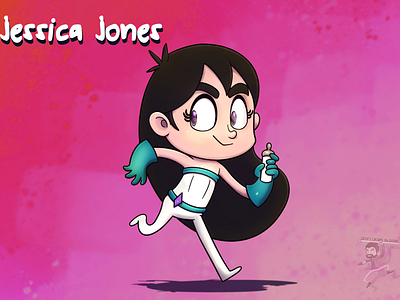 Jessica Jones cartoon character coffeescartoon jessica marvel