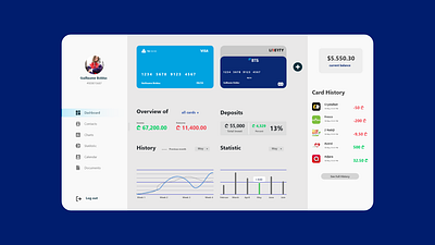 Bank dashboard bank design ui ux web xd