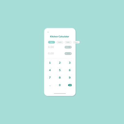 Kitchen Calculator calculator dailyui dailyui 001 minimalist design simple design ui design ui designer uidesign