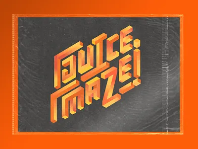 Juice Maze - Version 2 branding design illustration lettering logotype texture typography vector