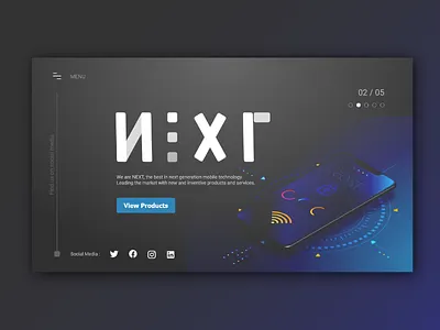 N:XT - mobile Corp branding creative design design logo material minimal typography ui ux web