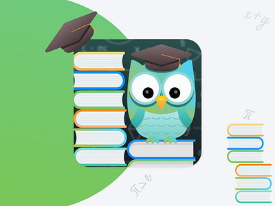 Icon for ios app for testing schoolchildren appicon figma illustration ios app design iosapp iosapps mobile ui owl owl icon quizapp sketchapp template ui uidesign uiux uiuxdesign uplabs ux